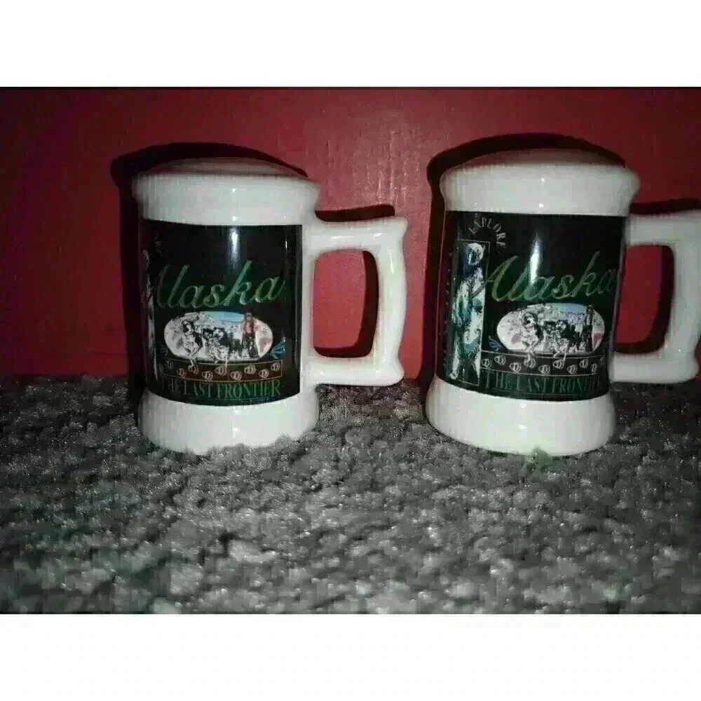 Vintage Alaska Souvenir Salt & Pepper Shakers The Last Frontier Beautiful Decor